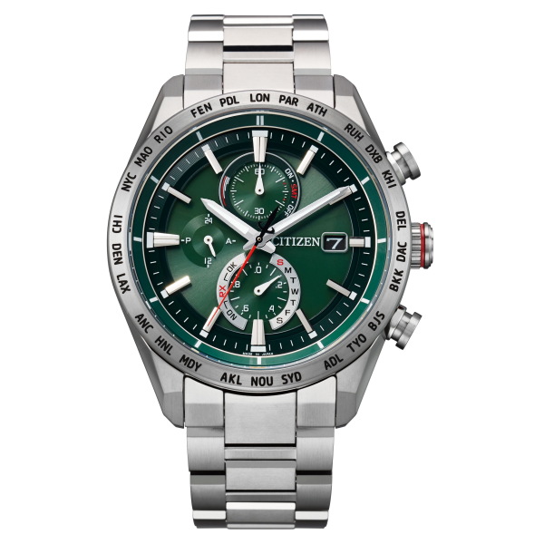 シチズン Citizen アテッサ エコ ドライブ電波時計 ダイレクトフライト Actライン At8181 63w 時計 宝石 タケカワ