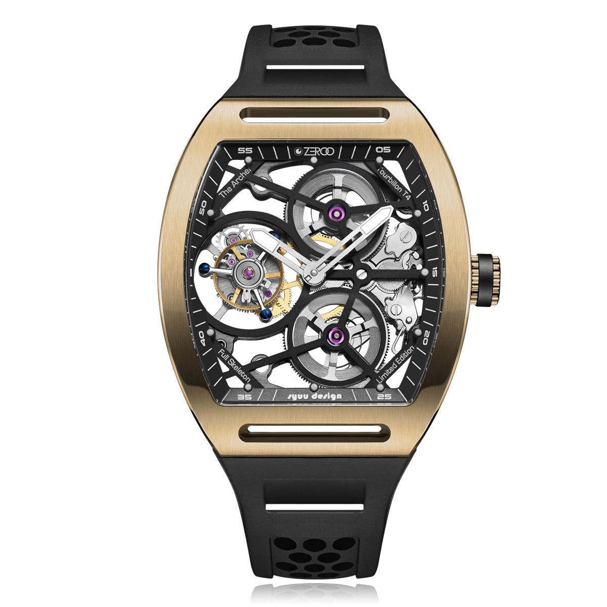 ゼロ ゼロ T4 THE ARCHER FULL SKELETON TOURBILLON ZT004GBK